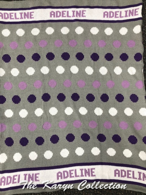 Adeline's Shades of Purple Dots all cotton blanket
