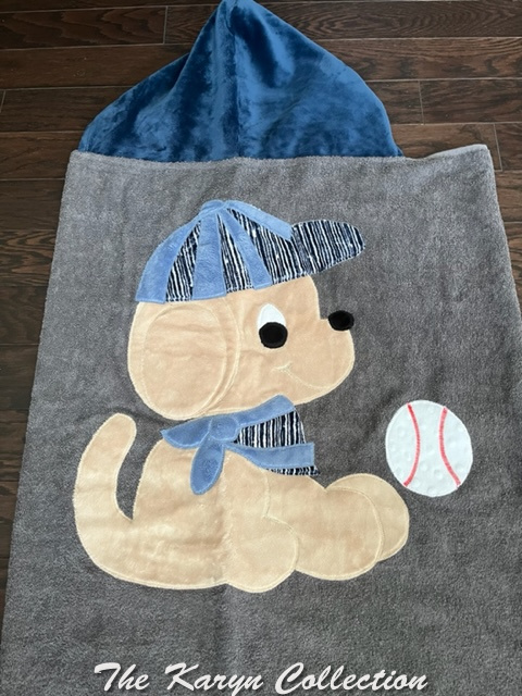 Baseball Puppy Hooded Towel***new for 2022
