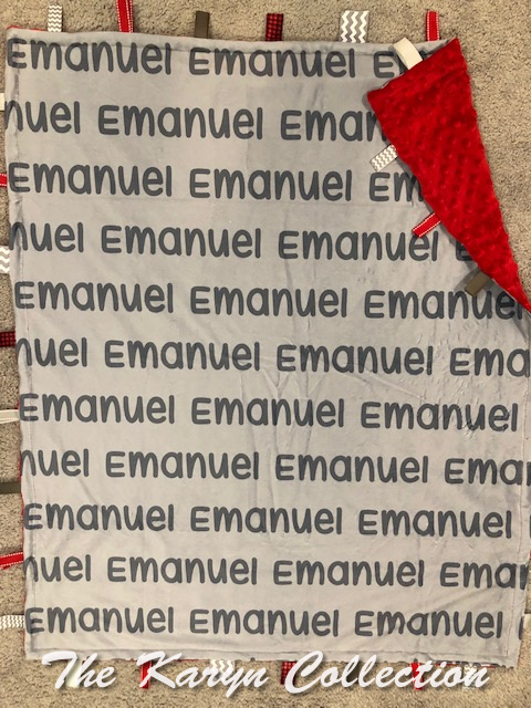 Emanuel's Taggie blanket- 30x36